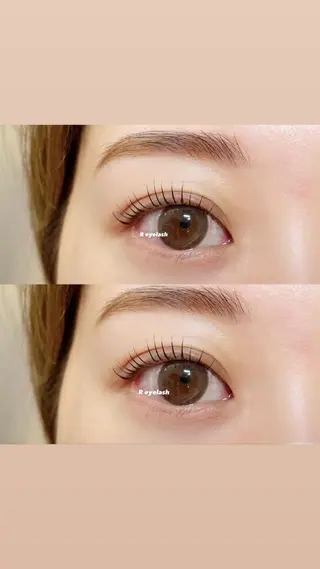 セミロング カラー パーマ ヘアアレンジ メンズ キッズ ネイル マツエク・マツパ アイブロウ 𝑹 eyelashのマツエク・マツパデザイン