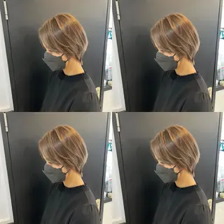 ショート カラー ✨縮毛矯正✖︎顔周り レイヤー✨ナカムラのヘアスタイル
