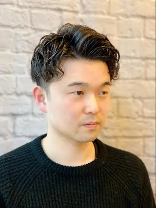 ショート パーマ ヘアアレンジ メンズ 【メンズカット】 黒田美穂のヘアスタイル