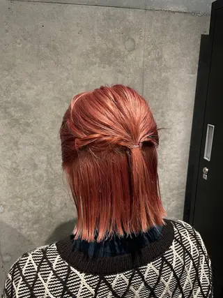 ショート カラー レイヤー/透けカラー アレンジ/篠崎渚彩のヘアスタイル