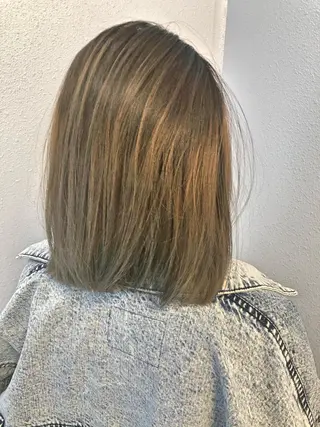 ミディアム 日比崚介🍀 おくれげ小顔カットのヘアスタイル