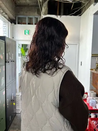 ミディアム パーマ maho/垢抜け カラーパーマメイクのヘアスタイル