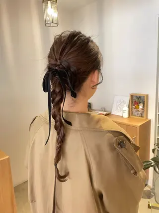 ヘアアレンジ 柔らかレイヤー× 透け感カラー/SUのヘアスタイル