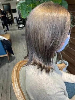 ミディアム カラー exfa sakura🪞のヘアスタイル