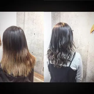 セミロング カラー 及川 光のヘアスタイル