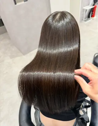 ロング カラー パーマ ヘアアレンジ 縮毛矯正/髪質改善/ ブリーチ毛/木元渓太のヘアスタイル