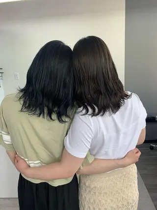 セミロング カラー 坂井 水菜美のヘアスタイル