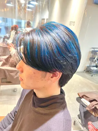 ミディアム カラー ヘアアレンジ 🌈インナーカラー ‘ショウマ’🌈のヘアスタイル