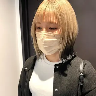 セミロング カラー ヘアアレンジ パーソナルカラー合わ せたカラー🤍なつみのヘアスタイル