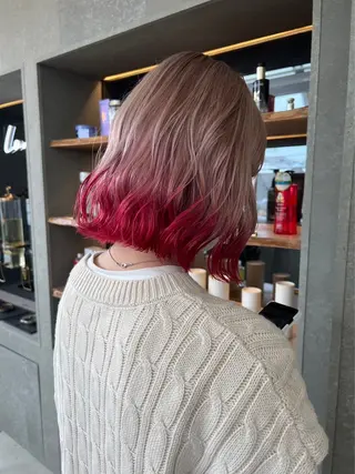 ミディアム ブリーチ特化 梅田本多翔のヘアスタイル