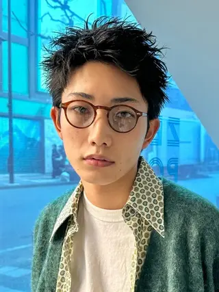 ショート メンズパーマ 新宿 yudaiのヘアスタイル