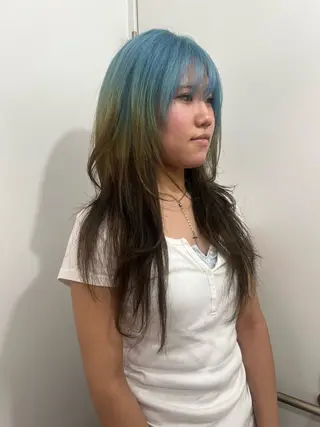 ロング 💥ウルフカット デザインあんな💥のヘアスタイル