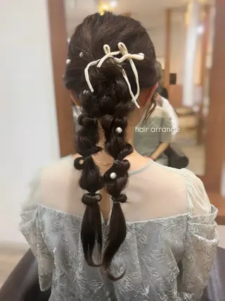ロング ヘアアレンジ 𝘈𝘐𝘙𝘐♡ レイヤーカットのヘアスタイル