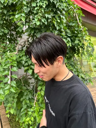 ショート カラー メンズ 似合わせレイヤー 海外風レイヤーmioのヘアスタイル