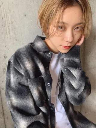 ショート 透明感カラー🌿ボブ ✨飛田　ケイのヘアスタイル