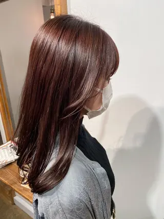 ミディアム カラー わかばやし ゆうこのヘアスタイル