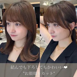 セミロング 🧡くびれヘア/前髪 顔周り🧡久原結衣のヘアスタイル