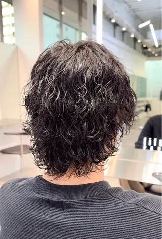 ミディアム カラー パーマ メンズ fifth 菅崎愛斗のヘアスタイル