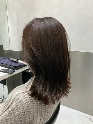 ミディアム カラー 💖ブリーチなし透明 感💖ASAHIのヘアスタイル