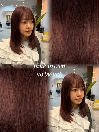 カラー 山口 愛結のヘアスタイル