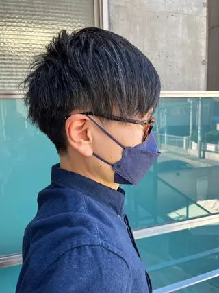 ショート パーマ ヘアアレンジ メンズ キッズ ネイル マツエク・マツパ アイブロウ 久木原 ゆりのヘアスタイル