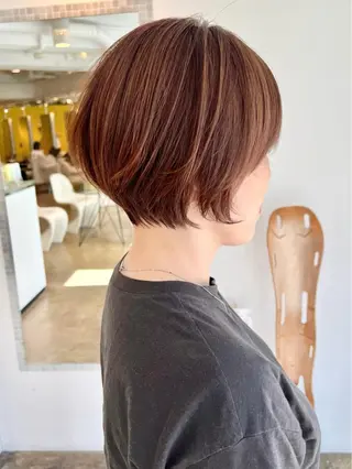 ショート カラー ショート/ボブ/縮毛 三上達大のヘアスタイル