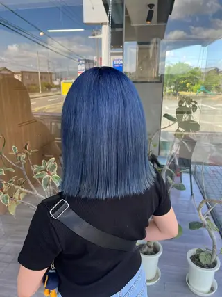 ミディアム alu yuinaのヘアスタイル
