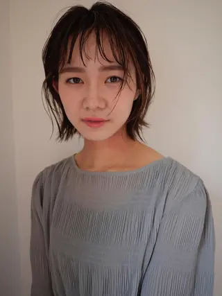 ミディアム カラー 坂上 岳のヘアスタイル
