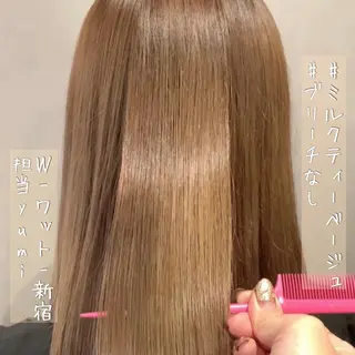 ロング カラー パーマ ヘアアレンジ メンズ キッズ ネイル マツエク・マツパ 新宿駅近♡友達とOK 🦋W -ワット -のヘアスタイル