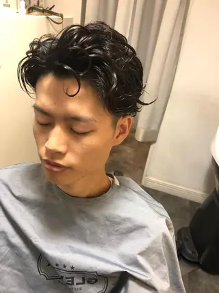 ミディアム パーマ メンズ 【メンズ特化サロン】 【サロモ特別価格】のヘアスタイル