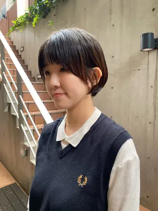 ショート 大人可愛い♡コテ巻き パーマ🌼杉田 萌恵のヘアスタイル