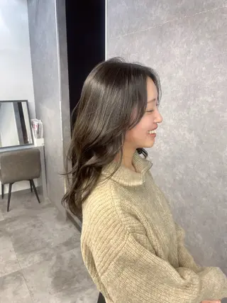 セミロング 髪質改善/似合わ せ/ダブルカラー盛田のヘアスタイル