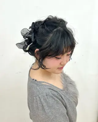 ショート ヘアアレンジ レイヤー/nail COCOROのヘアスタイル