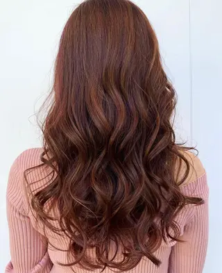 セミロング カラー デザインカラーウルフ 宙也のヘアスタイル
