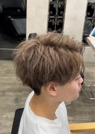 ショート カラー メンズ 🪮メンズパーマ🪮 池田雅侑のヘアスタイル