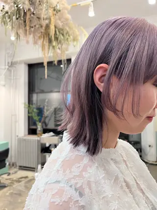 セミロング カラー ミタニ ナギサのヘアスタイル