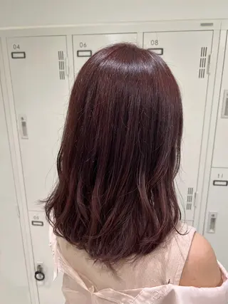 セミロング カラー ヘアアレンジ 縮毛矯正指名No.1 艶カラー/SHIMAのヘアスタイル