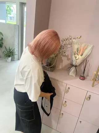 ミディアム カラー 前橋 姫奈のヘアスタイル