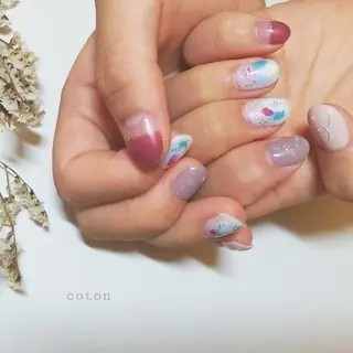 ネイル 🥀ネイルサロン cotonコトン🥀のネイルデザイン