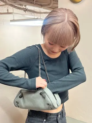 ショート レイヤーカット/ ハイトーン/mikiのヘアスタイル