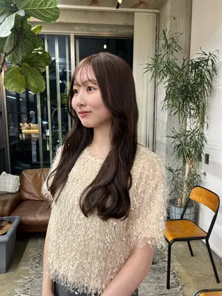 ロング カラー maho/垢抜け カラーパーマメイクのヘアスタイル