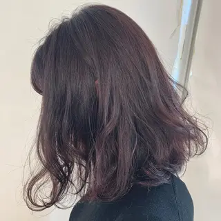 ミディアム カラー パーマ 加藤 綾華のヘアスタイル