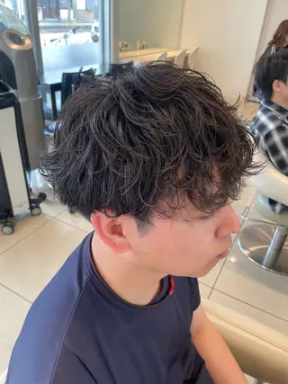 メンズ 白髪ぼかしデザイン ハイライト/宮本純登のヘアスタイル