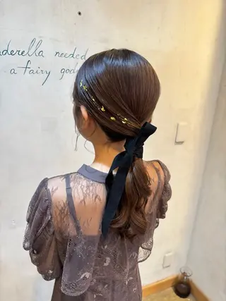 ミディアム ヘアアレンジ 伊藤 栄子のヘアスタイル