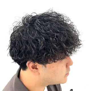 ショート パーマ メンズ 柏メンズカットパーマ NO.1タイチのヘアスタイル