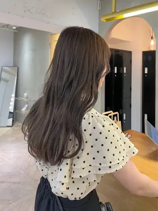 ロング 顔まわりカット/透け カラー/Memi🎀のヘアスタイル