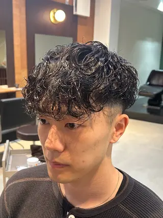 ショート パーマ メンズ メンズパーマ✨️村越 雄斗のヘアスタイル