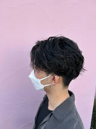 パーマ メンズ レイヤー/ブリーチ/ 渋谷/ルル🌿のヘアスタイル