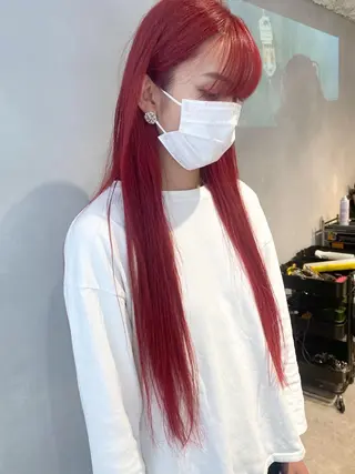 ロング カラー ヘアアレンジ #ブリーチカラー Akihoのヘアスタイル