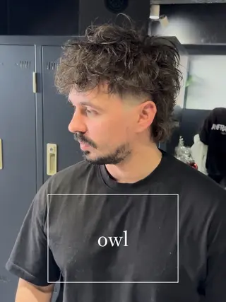 ショート パーマ メンズ メンズ専門 美容師✨ アメ村 堀江颯瑛のヘアスタイル